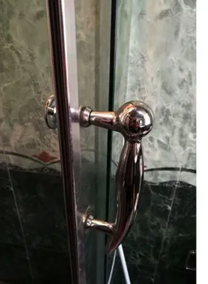 Zdjęcie produktu dla Uchwyt do drzwi szklanych, stal nierdzewna, 145 mm
