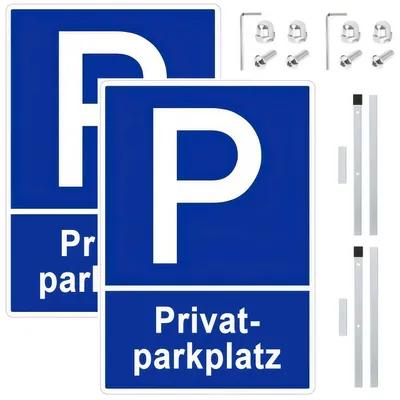 Immagine prodotto di Set di 2 cartelli per parcheggio con pali di 90 cm di altezza
