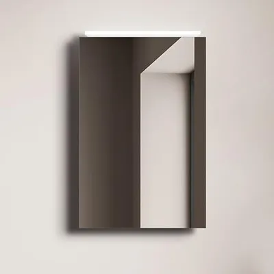 Image de Armoire de toilette avec éclairage Talos Mirage 40 x 60 x 13,1 cm - corps en aluminium de haute qualité avec interrupteur à bascule - miroir éclairé couleur blanc neutre - armoire de toilette