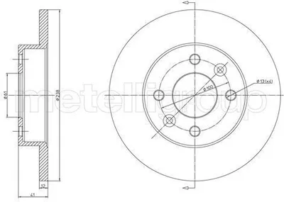Produktbild von 2x METELLI Bremsscheibe 23-0082 für RENAULT CLIO II (BB0/1/2_ CB0/1/2_) 41 0mm