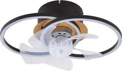 Produktbild von Lindby LED-Deckenventilator Lomana, schwarz, leise, CCT
