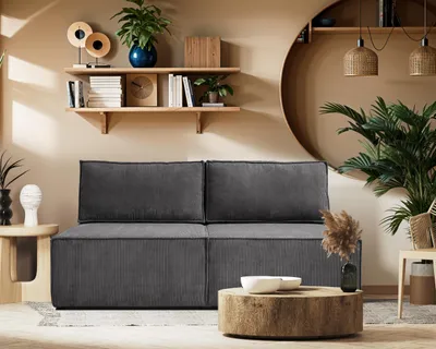 Produktbild von Kaiser Möbel Sofa, Schlafsofa mit Bettzeugfach COMPI Dunkelgrau