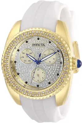 Productafbeelding van Invicta Angel 28484 - Dameshorloge - Quartz uurwerk - Roestvrij staal met een gouden wijzerplaat - 38 mm
