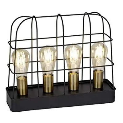Produktbild von Brilliant Tischleuchte Terneg Schwarz max. 4 x 60W E27 ohne Leuchtmittel mit Schalter