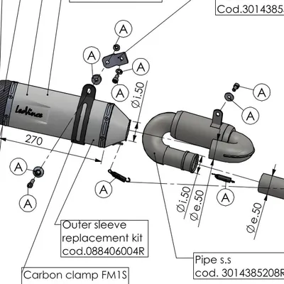 Image de Support de pot d'échappement LeoVince Pièce de rechange du pot d'échappement Vis Kit de support pour Triumph Trident