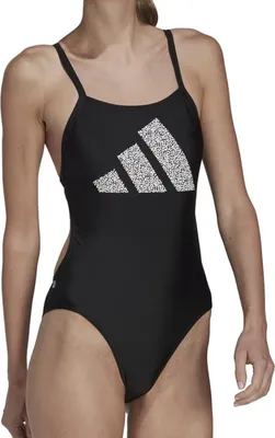 Produktbild von ADIDAS 3 BARS LOGO PRINT Badeanzug / Schwimmanzug schwarz HR4368 Grösse: 36