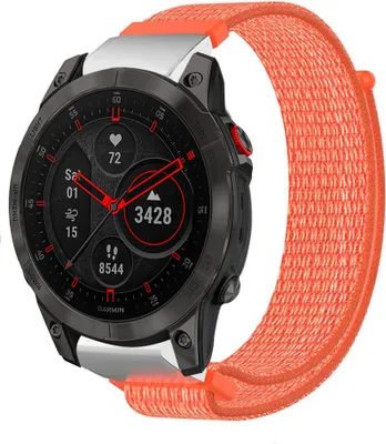Produktbild von Strap-it Garmin Epix Gen 2 Nylonarmband (Orange)