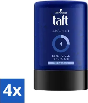 Immagine prodotto di Schwarzkopf - Taft - Gel assoluto per capelli - Uomo - Tenuta a lunga durata - 300 ml - Confezione risparmio - 4 pezzi