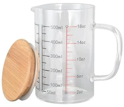 Zdjęcie produktu dla Miarka szklana pomiarowa dzbanek 500 ml szkło borokrzemowe do kuchni