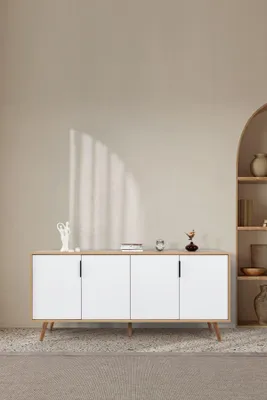 Produktbild von Skye Decor, Hochwertiger Konsolentisch (3-teilig) Sapphire Oak, 100% Melamin, 180 cm