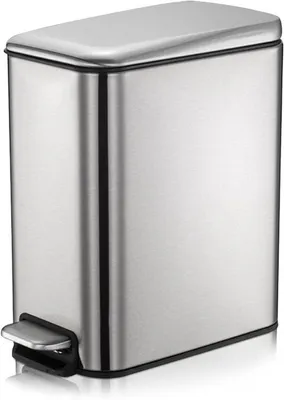 Produktbild von 5 Liter Edelstahl-Badkamerwannen-Eimer mit Pedal und abnehmbarem Deckel