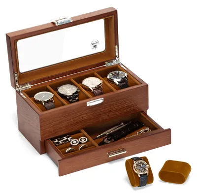 Produktbild von Omgoods – Holzkernuhrbox – Elegante Aufbewahrungsbox für Uhren