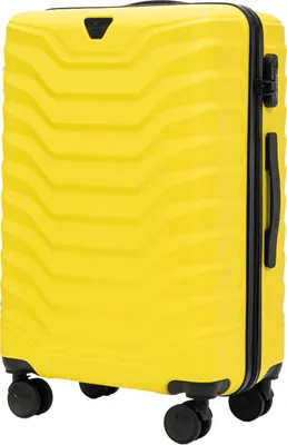 Obrázek produktu pro Středně velký pevný kufr Wings PEAFOWL 24" žlutý, 63L, 4 kolečka