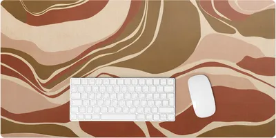 Produktbild von Abstrakte Wellen – Schreibtischunterlage – Rutschfeste Tischunterlage – Schreibtischmatte für Büro & Zuhause – Schreibunterlage – Mauspad – Tischmatte – 90 x 45 cm
