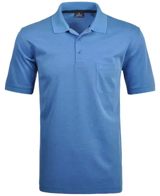 Ragman H-Polo Polo Soft-Knit uni in blau