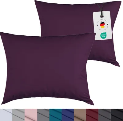 Produktbild von Kissenbezug 80x80 cm aus 100% Mikrofaser, Kissenhülle Lila Einfarbig