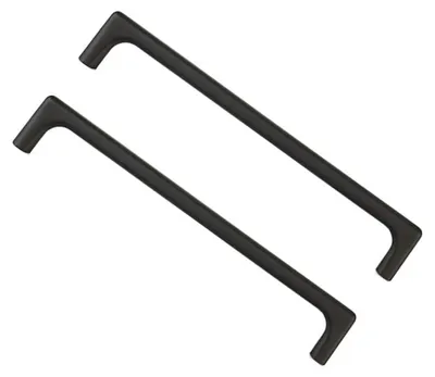 Image de Solidchoice - Ensemble de 2 poignées noires pour armoires de cuisine, avec vis de fixation