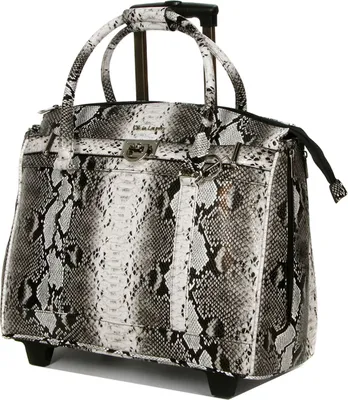Produktbild von Luxus Damen Akten Laptoptasche 2 Rollen Trolley Weiss Bunt Olivia Lauren-Bowatex
