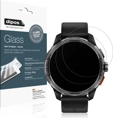 Produktbild von 2x Schutzfolie für Haylou Solar Ultra matt - Anti-Shock 9H Folie dipos Glass Kunststoffglas