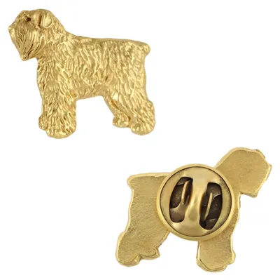 Produktbild von Art-Dog Brosche Flandrischer Treibhund – vergoldet