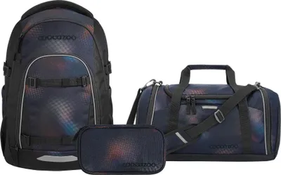 Produktbild von Coocazoo Mate Rainbow Illusion Schulrucksack Set 3tlg.