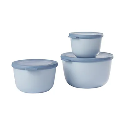 Immagine prodotto di MEPAL 106231015700 MEPAL Frischhaltedosen-Set Cirqula 8,5/10,0/11,5 cm hoch nordic blue 0,5/1,0/2,0 l, 1 Set