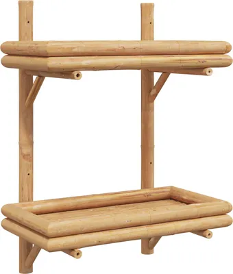 Produktbild von Möbel Wandregal 2-stufig 45x26x60 cm Bambus - Wandregale 4106587