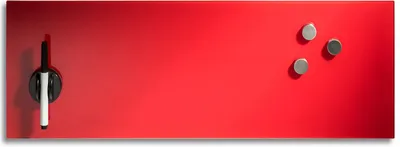 Produktbild von Memoboard Magnetboard Glas rot (60 x 20 cm)