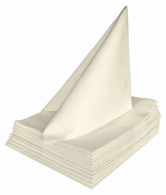 Produktbild von Tischwäsche Tischdecke Baumwolle Atlaskante Farbe sekt 50 x 50 cm - 12er Pack
