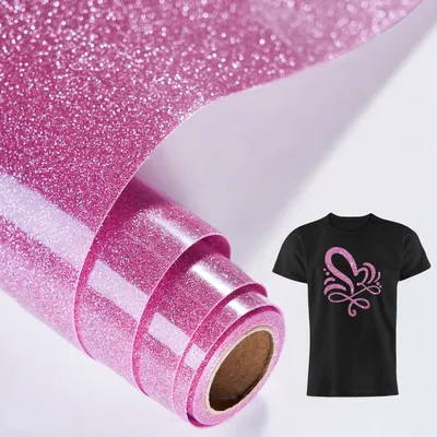 Produktbild von Glitterplotterfolie für Textilien, Transferfolie, 1 Bogen, für DIY T-Shirts