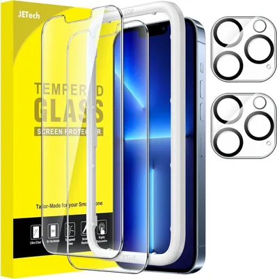 Obrázok produktu pre Ochranná fólia na displej a krytka na fotoaparát pre iPhone 13 Pro (6,1 palca), tvrdené sklo, 2 kusy