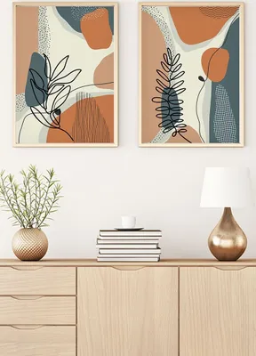 Image de Wallity, tableau décoratif encadré en MDF (lot de 2), 30 x 40 cm | 100 % MDF (3 mm), cadre : 100 % BOIS MASSIF (2,5 cm) | Une décoration murale élégante pour tous les intérieurs.