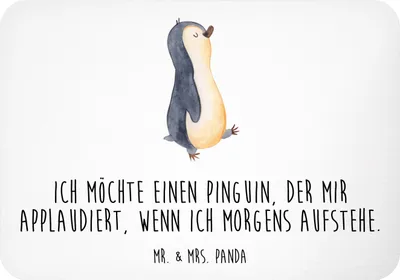 Produktbild von Mr. & Mrs. Panda Kühlschrankmagnet Pinguin marschieren - Weiß - Geschenk, Spazieren, Pinnwandmagnet, Unausgeschlafen, Familie, Bruder, Notizhalter, magnet, Aufstehen