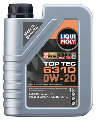 Produktbild von LIQUI MOLY Top Tec 6310 für 0W-20 1 Liter Motoröl Motorenöl 9.55535-DM1 9.55535-GSX PSA B71 2010 Öl