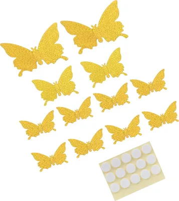 Obrázek produktu pro 12ks/set 3?Dimenzionální samolepka simulace Flash tapety obývací pokoj svatební Wall Art pro HomeShiny Gold