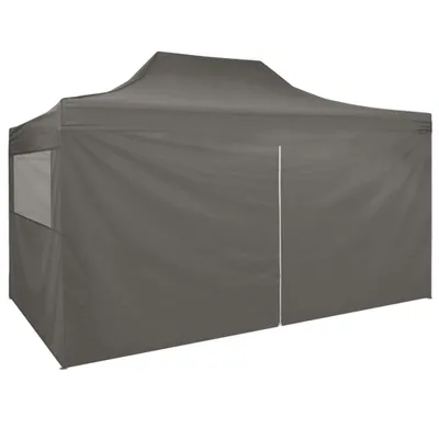 Produktbild von "im Sonderangebot"Garten-Pavillon Wasserdicht Design - Profi-Partyzelt/ Festzelt - Faltbar mit 4 Seitenwänden 3×4m Stahl Anthrazit DEMöbel 7972946
