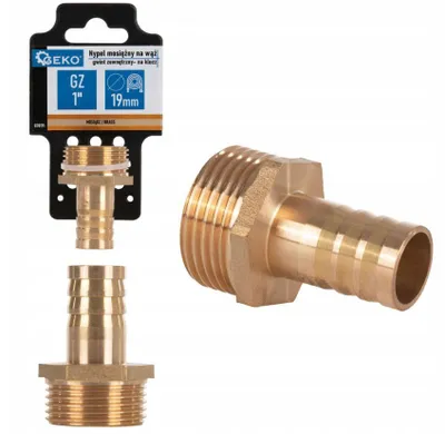 Obrázek produktu pro GEKO Hadičník mosazný 19mm s vnějším závitem 1" G70171