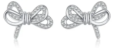 Produktbild von Solidchoice – Silberne Ohrringe mit Zirkonia-Dekor für Damen und Mädchen