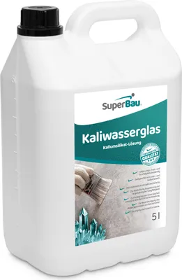 Produktbild von SuperBau Kaliwasserglas 5L UNVERDÜNNT Kaliumsilikat-Lösung Grundierung Beton Holzschutz Bindemittel Imprägnierung