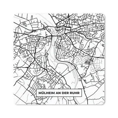 Produktbild von MuchoWow® Mauspad Mousepad Mülheim an der Ruhr - Karte - Stadtplan 20x20 cm - Mousepads - Maus Mat - Pad - Mausunterlage - Desk Mat - Bureauartikeln