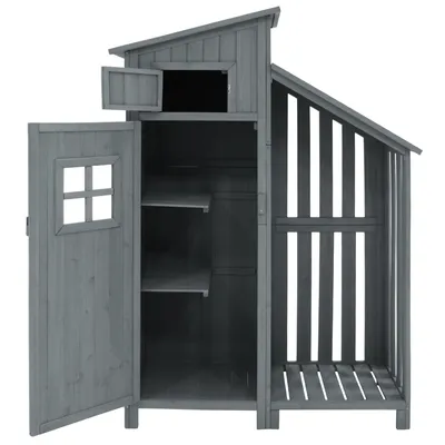 Produktbild von Geräteschrank Gartenmöbel Werkzeughaus Tannenholz Wetterfest umweltfreundlich Außenbox Outdoor Aufbewahrungsschuppen Gartenhaus für Gärten Terrassen