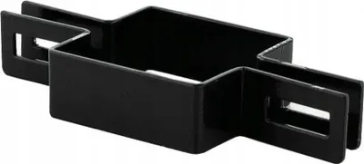 Immagine prodotto di LogistSystem Morsetto centrale rettangolare 60x40mm - Nero Morsetto per pali di recinzione - Fissaggio di pannelli in rete metallica - Morsetti per recinzione Morsetto per tutore Morsetto per palo