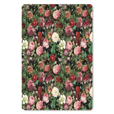 Produktbild von MuchoWow® Mauspad Mousepad Blumen - Vintage - Rosen 40x60 cm - Mousepads - Maus Mat - Pad - Mausunterlage - Schreibtisch Accesoire