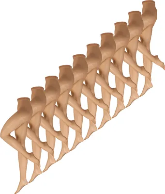Produktbild von NUR DIE Damen Feinstrumpfhose 10-Pack Seidenfein 15 DEN - amber - Größe 40-44