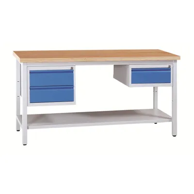 Produktbild von Gürkan Werkbank lichtgrau 3 Schubladen 120,0 x 60,0 x 84,0 cm