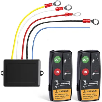Funk-Lierfernbedienung 12V/24V, 2 Sender + Empfänger, 30m Reichweite