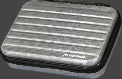 Produktbild von Mission ABS-4 Darts Case Metallic Silber Darttasche