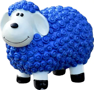 Produktbild von Schaf Blau Gartenfigur 23 cm hoch Deko Figur