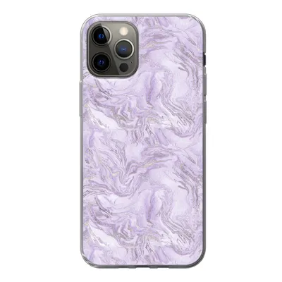 Produktbild von MuchoWow® Handyhülle Schutzhülle Hülle für iPhone 13 Pro Marmor - Silber - Muster Silikon Softcase Handy Hülle - Handy-Tasche