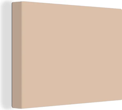 Produktbild von MuchoWow® - Leinwandbilder - Beige - Farben - Unifarben, Wandbild, Wanddeko Bilder Wohnzimmer, 120x90 cm